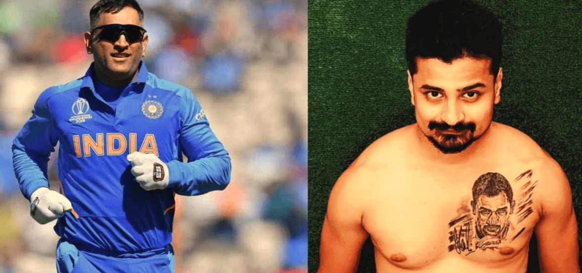 सीने पर Dhoni का टैटू बनवा 500 किलोमीटर का सफर तय कर कैप्टन कूल के घर पंहुचा अनोखा फैन, देखें तसवीरें