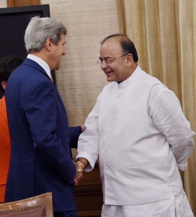 अरुण जेटली से मिले जॉन केरी, WTO पर चर्चा