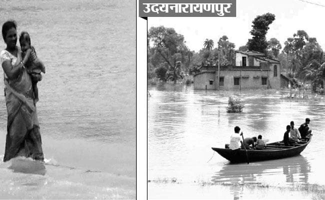 बाढ़ से हावड़ा-हुगली जिले में हजारों लोग प्रभावित, उतारी गयी बोट