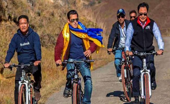 ”भारत” की शूटिंग छोड़ अरुणाचल प्रदेश पहुंचे सलमान खान, पहाड़ पर चलाई साईकिल, VIDEO