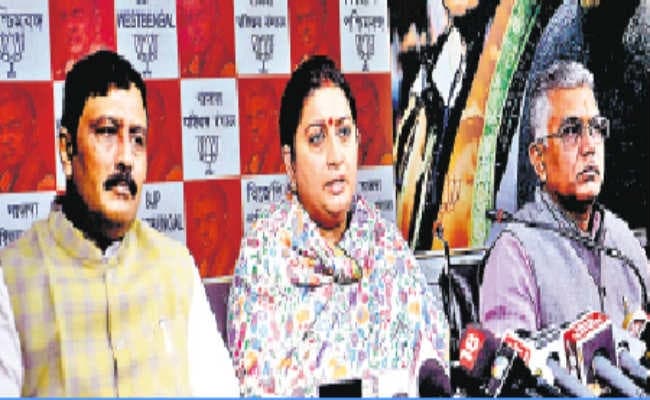 कोलकाता : राफेल पर कांग्रेस के झूठ का पर्दाफाश : स्मृति ईरानी
