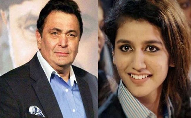 ऋषि कपूर भी हुए प्रिया प्रकाश के दीवाने, कहा- My Dear मेरे समय में क्यों नहीं आयीं आप?