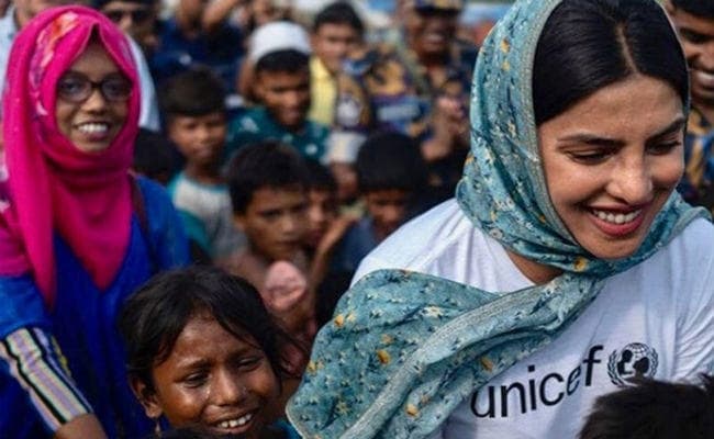 No Politics : प्रियंका चोपड़ा ने रोहिंग्या शरणार्थियों के बच्चों के लिए कही यह बात, जानें