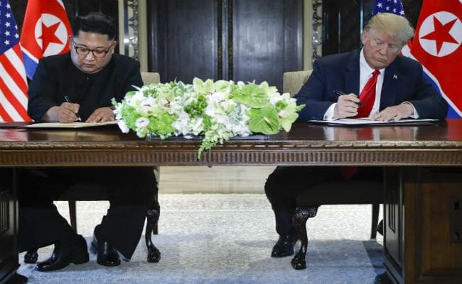 #TrumpKimSummit : सिंगापुर शिखर सम्मेलन में शांति के लिए राजी हुए अमेरिका व उत्तर कोरिया