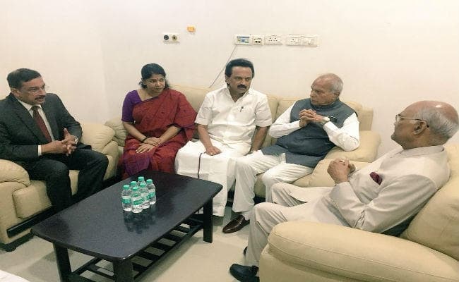 करुणानिधि को देखने अस्पताल पहुंचे राष्ट्रपति रामनाथ कोविंद