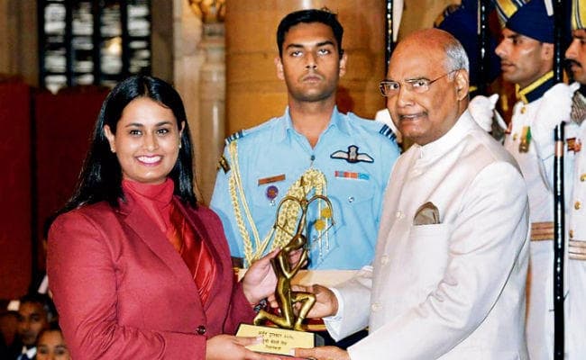 राष्ट्रपति रामनाथ कोविंद ने बिहार की श्रेयसी को दिया अर्जुन पुरस्कार