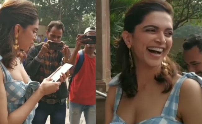VIDEO : दीपिका पादुकोण को पसंद आया फैन का फोन, बोलीं – मैं रख लूं इसे…