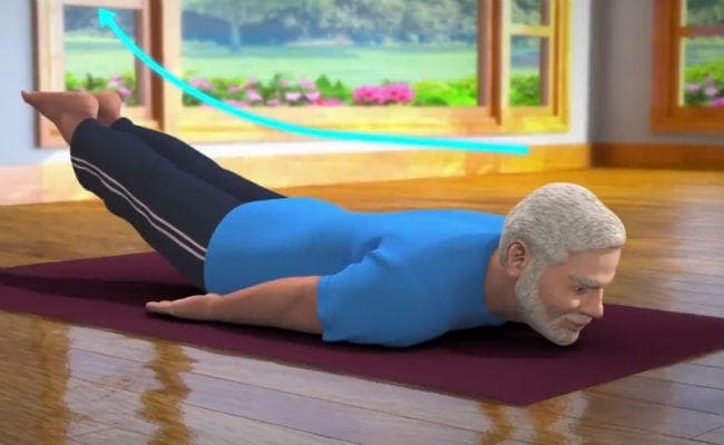 #YogaDay2019 : पीएम मोदी ने आज बताया कैसे करें शलभासन, क्या हैं लाभ
