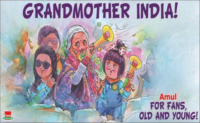 अमूल इंडिया ने क्रिकेट फैन चारूलता पटेल को दिया ट्रिब्यूट, लिखा- ग्रेंडमदर इंडिया