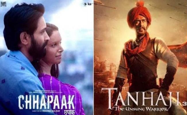 Box-Office : ”छपाक” और ”तानाजी” की कमाई ? कौन किस पर भारी