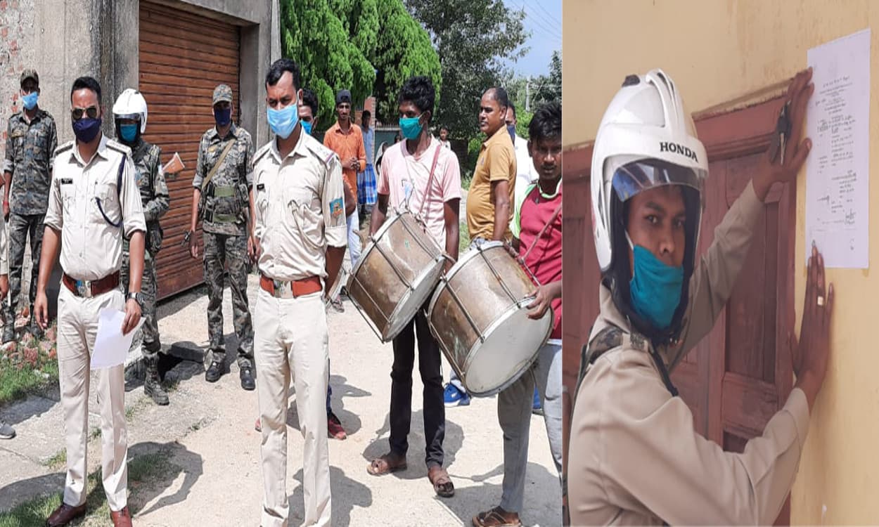 चितरपुर हत्या मामले में डीएसपी ने ढोल बजवा कर आरोपी के घर में चिपकाया नोटिस, सरेंडर नहीं करने पर होगी कुर्की जब्ती