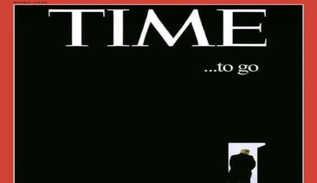 Fact Check : फर्जी निकली टाइम मैगजीन के कवर पर डोनाल्ड ट्रंप के दरवाजे से जानेवाली वायरल हो रही तस्वीर