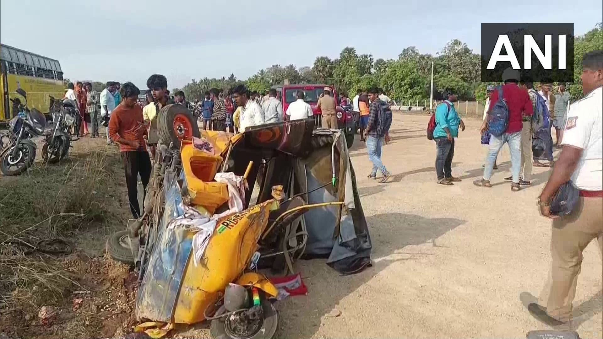 तमिलनाडु में स्टेट रोडवेज की बस और ऑटो के बीच भीषण टक्कर, 6 की मौत