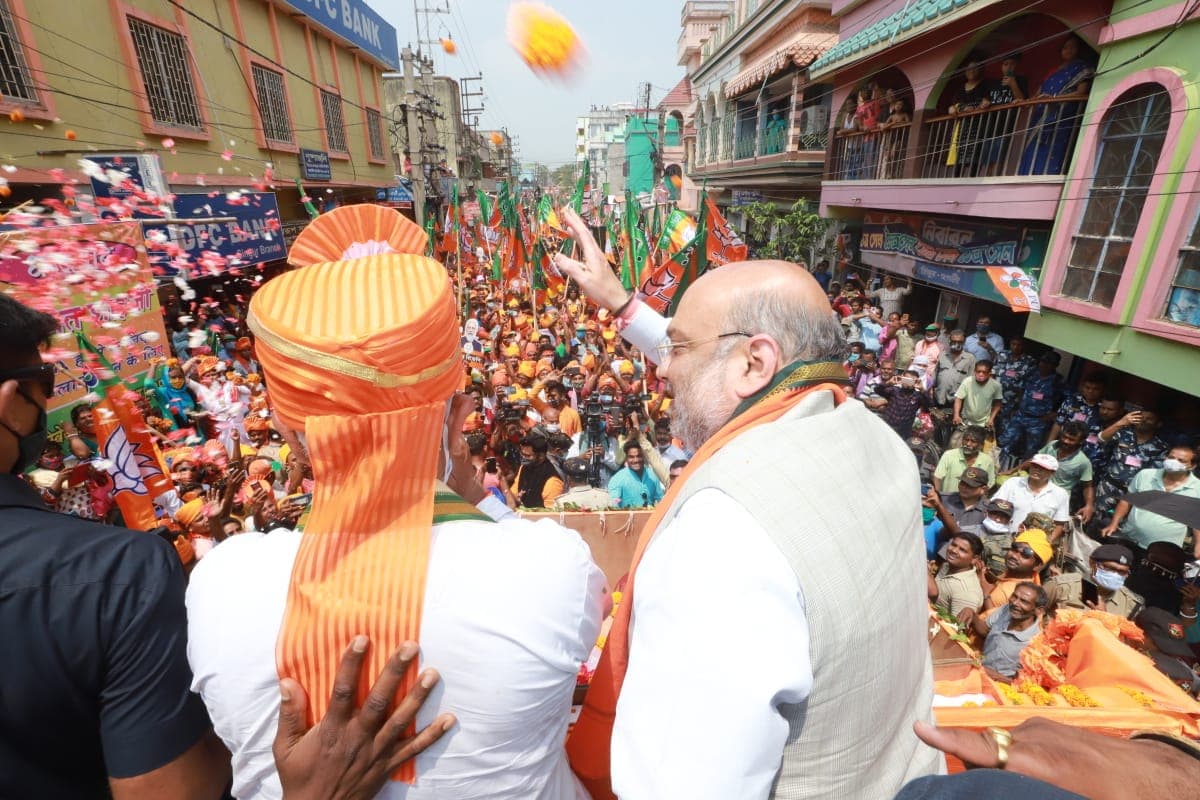 Bengal Election 2021: जहां से ममता को मिली सियासी बुलंदी, उसी सिंगूर से पतन तय, रोडशो में अमित शाह का दावा