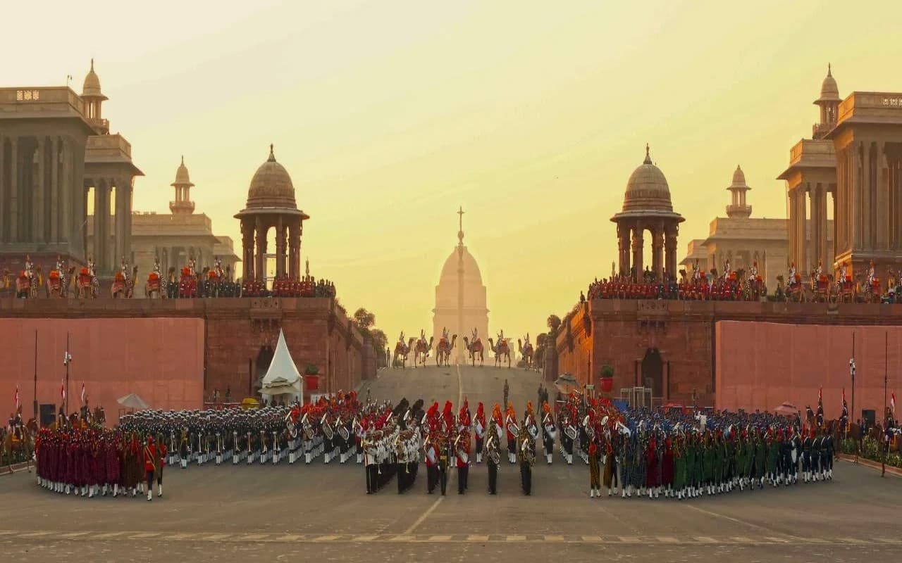 बारिश भी नहीं हिला सका बीटिंग रिट्रीट का जज्बा, गणतंत्र दिवस का हुआ औपचारिक समापन