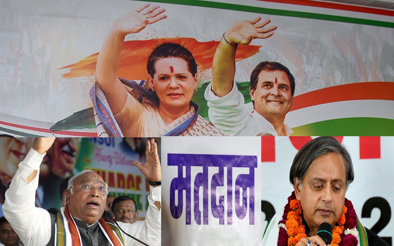 कांग्रेस अध्यक्ष के लिए मतदान समाप्त, 19 अक्टूबर को खड़गे और थरूर के भाग्य का फैसला