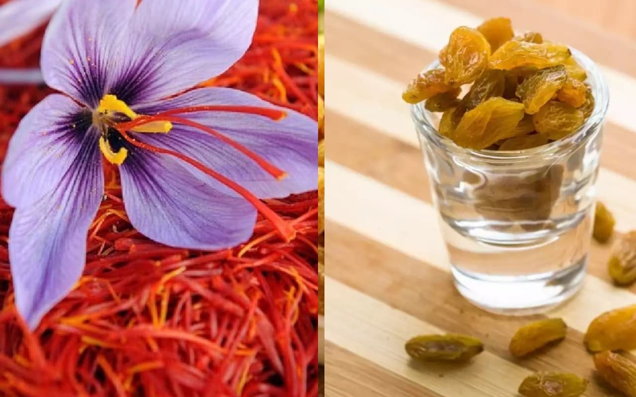 30 से अधिक उम्र की महिलाओं के लिए अमृत है केसर-किशमिश मिश्रित पानी, जानें इसके 10 फायदे 30 से अधिक उम्र की महिलाओं के लिए अमृत है केसर-किशमिश मिश्रित पानी, जानें इसके 10 फायदे