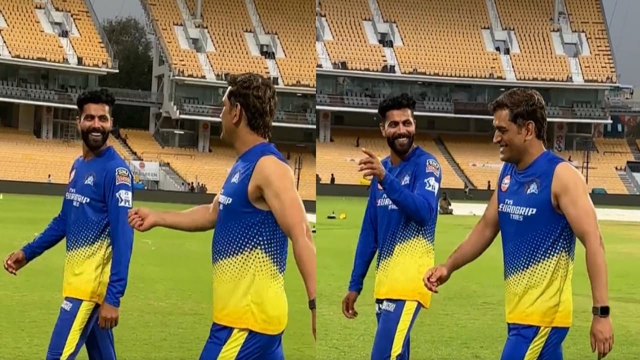 IPL 2023 से पहले CSK कैंप में साथ नजर आए एमएस धोनी और रवींद्र जडेजा, वीडियो हुआ वायरल