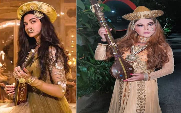 Deepika Padukone को कॉपी करती नजर आईं Rakhi Sawant, Mastani बनकर ढूंढती नजर आईं अपने Bajirao को
