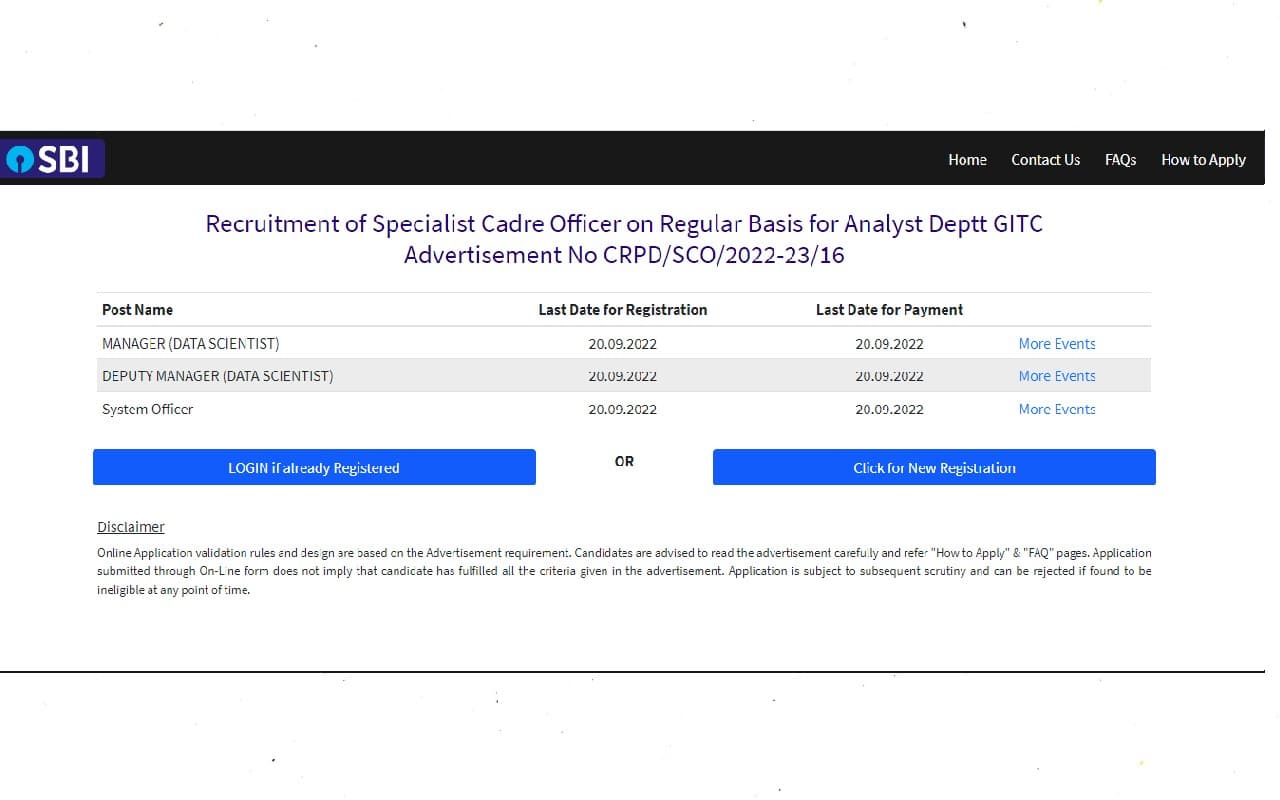 SBI SCO Recruitment 2022: स्पेशलिस्ट कैडर ऑफिसर के 714 पदों के लिए जल्द करें आवेदन