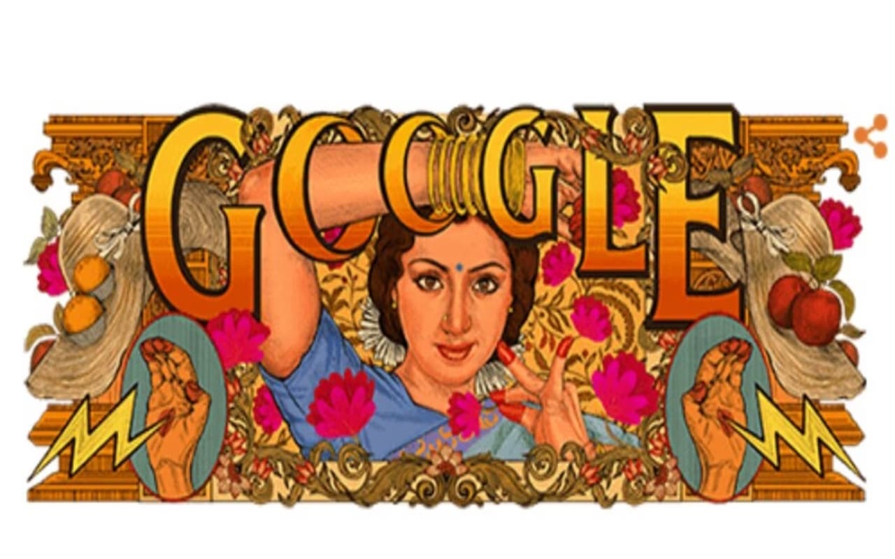 Google Doodle Sridevi Birth Anniversary : श्रीदेवी के जन्मदिन पर गूगल ने होमस्क्रीन पर लगाया खास डूडल