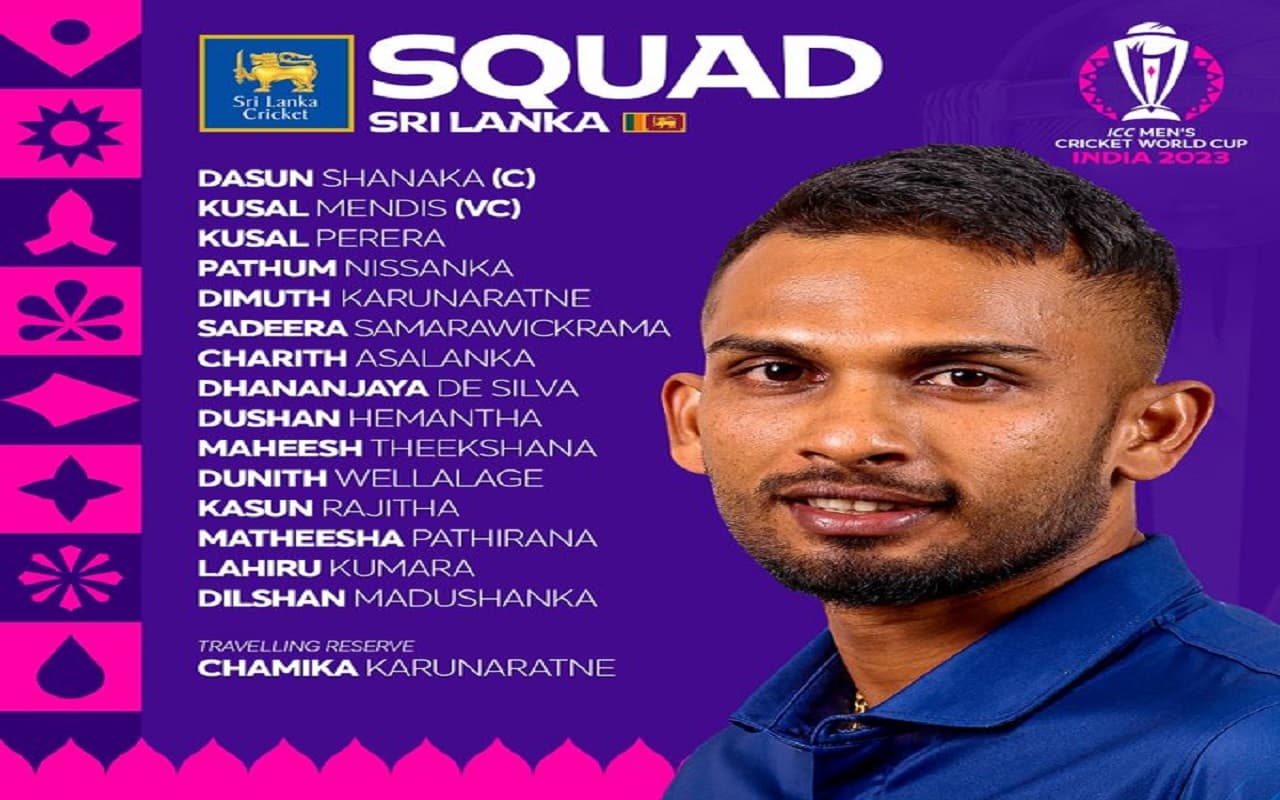 ICC World Cup 2023 : श्रीलंका ने 16 सदस्यीय टीम की घोषणा की, वानिंदु हसरंगा बाहर,चमिका करुणारत्ने की वापसी