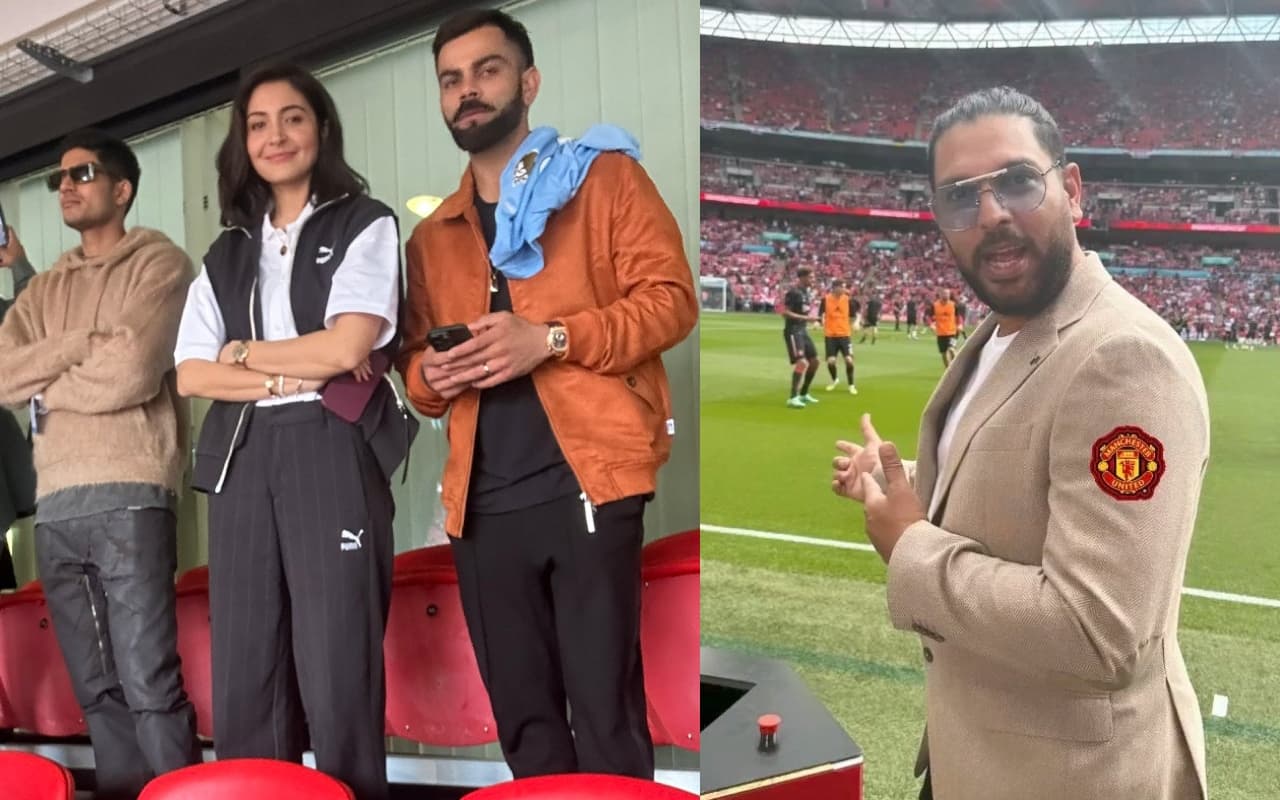 FA Cup Final देखने पहुंचे विराट-अनुष्का, इन खिलाड़ियों ने भी उठाया फुटबॉल मैच का लुत्फ FA Cup Final देखने पहुंचे विराट-अनुष्का, इन खिलाड़ियों ने भी उठाया फुटबॉल मैच का लुत्फ