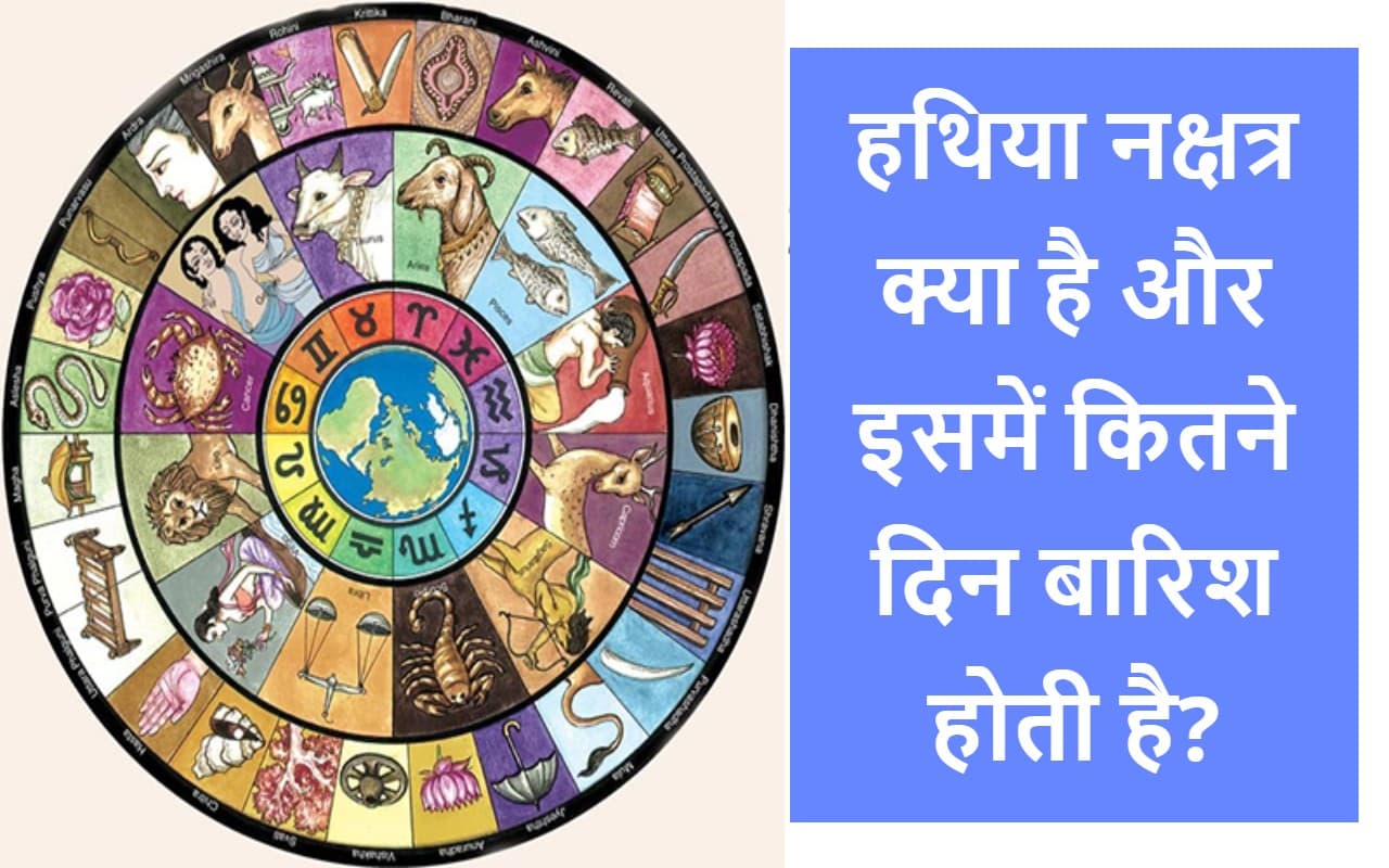 हथिया नक्षत्र क्या है और इसमें कितने दिन बारिश होती है? जानें इसके ज्योतिषीय और वैज्ञानिक पहलुओं को हथिया नक्षत्र क्या है और इसमें कितने दिन बारिश होती है? जानें इसके ज्योतिषीय और वैज्ञानिक पहलुओं को