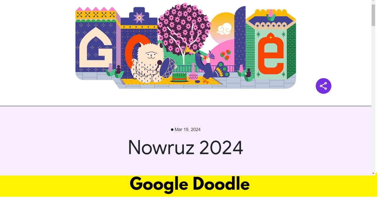 Google Doodle: पारसी नव वर्ष के लिए गूगल ने बनाया नया डूडल, देखें इसमें क्या है खास