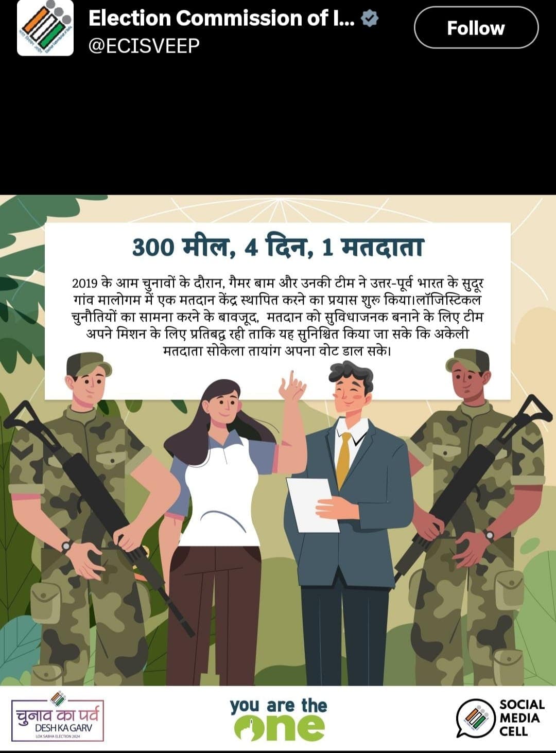 रोचक किस्सा : महज 1 वोटर के लिए पोलिंग टीम 482 किमी दूर गई थी