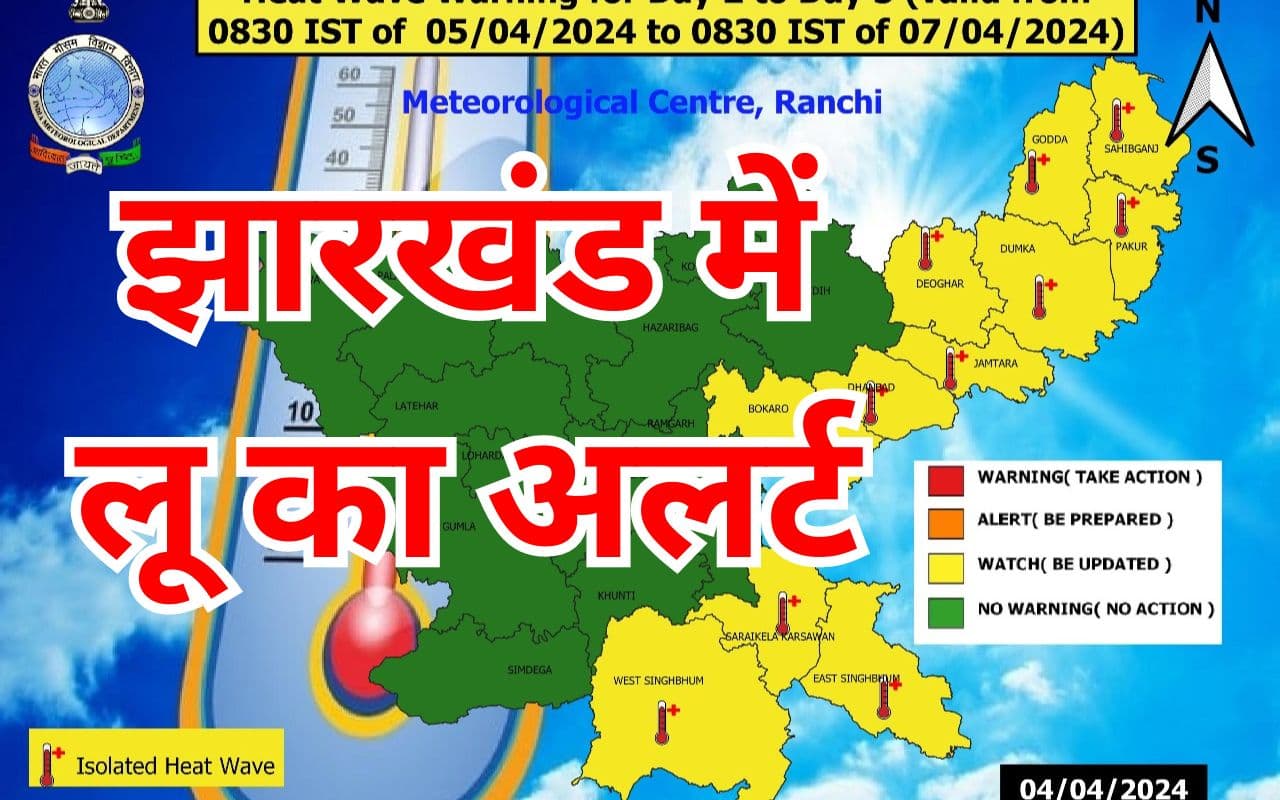 Jharkhand Weather: झारखंड में 6 अप्रैल तक चलेगी लू, इसके बाद मिलेगी थोड़ी राहत, गरज के साथ होगी बारिश