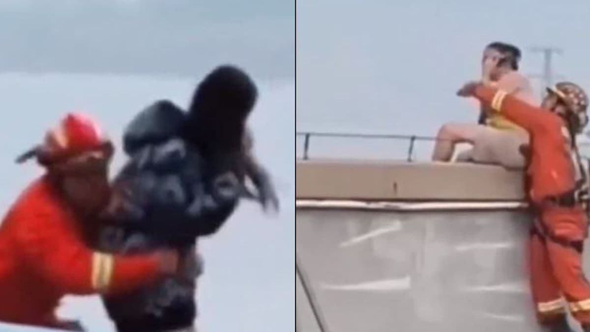 Viral Video: जान पर खेल कर ऐसे जान बचाते हैं जांबाज