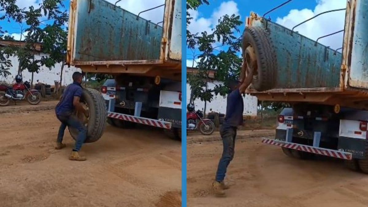 Viral Video: गजब का दिमाग…80 किलो के टायर को इस शख्स ने अकेले उठा कर सबको चौंकाया!