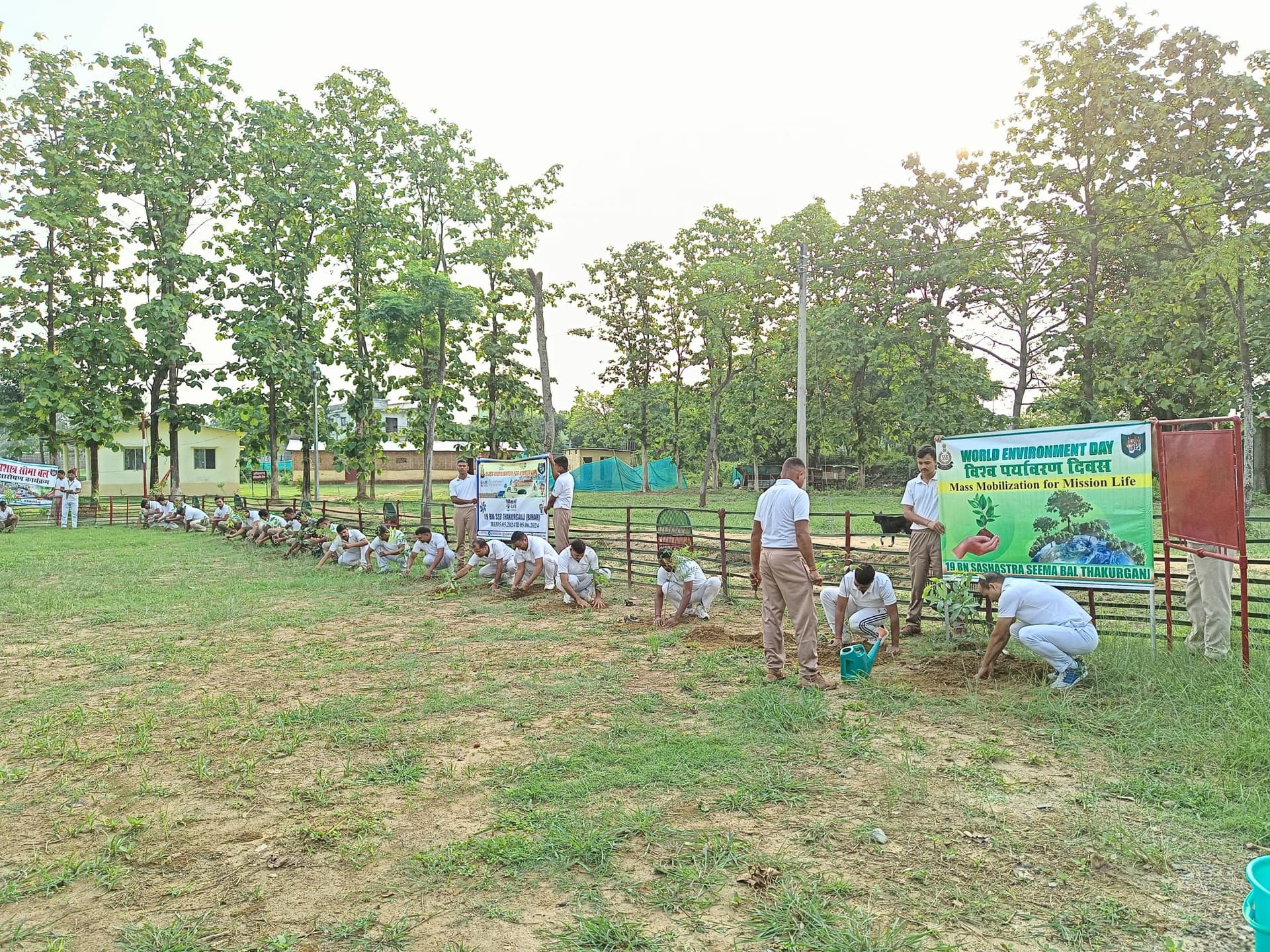 एसएसबी मुख्यालय व समवायों में किया पौधरोपण