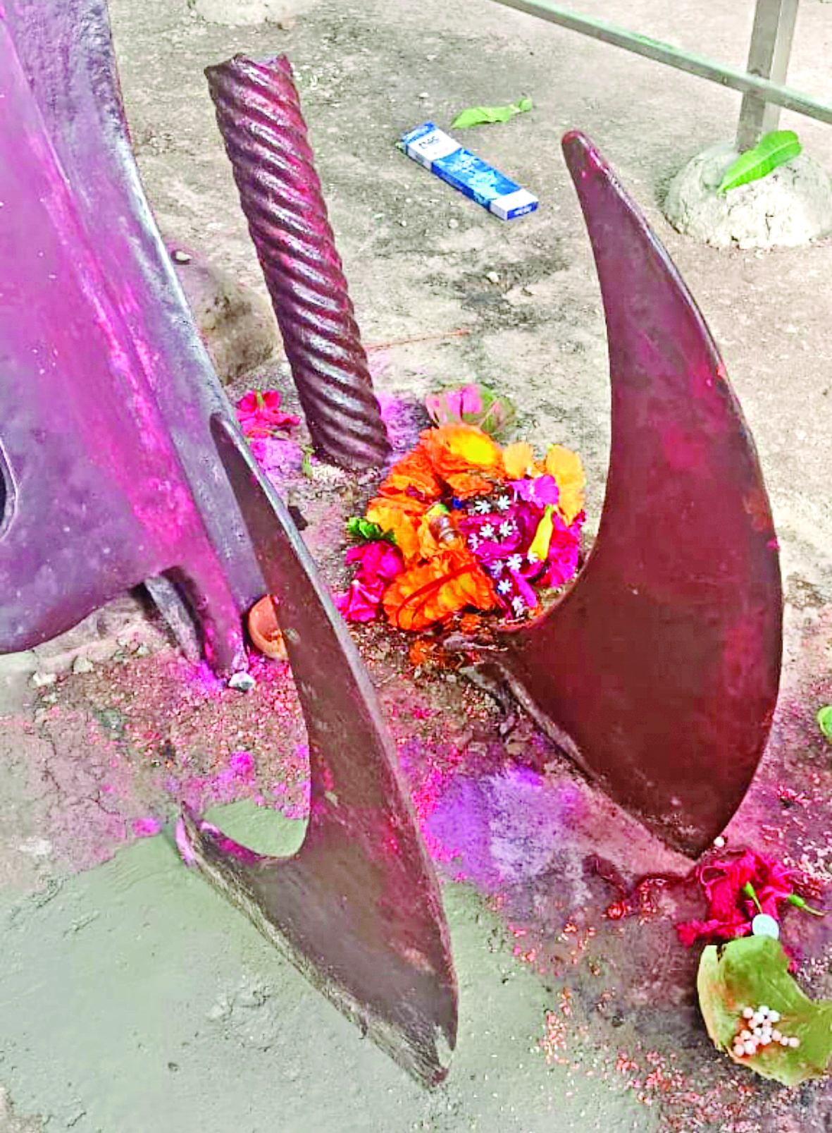 100 साल पहले गायब हुआ टांगीनाथ धाम के त्रिशूल का अग्र भाग मिला, किया गया स्थापित