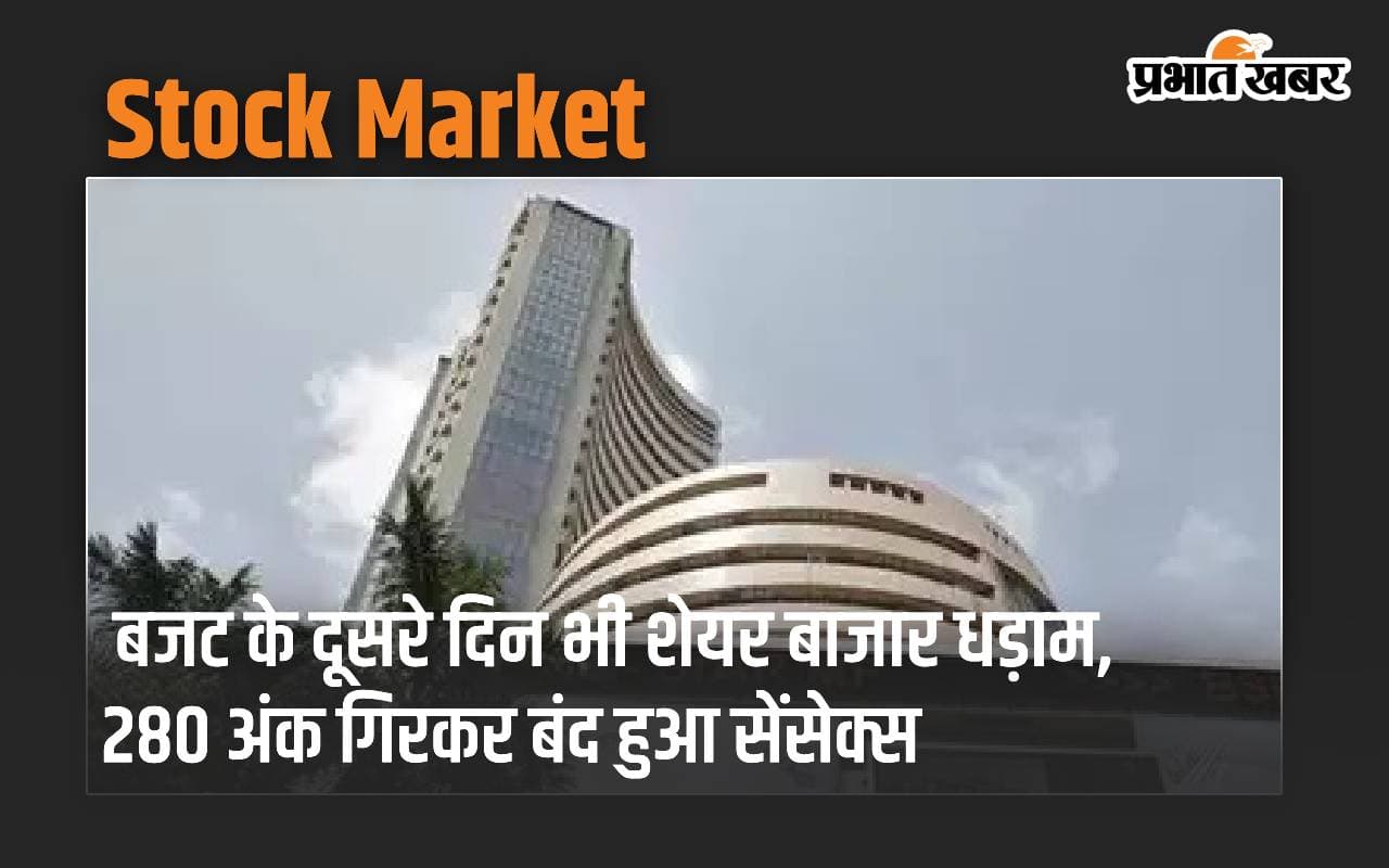 वैश्विक बाजारों की नरमी से शेयर बाजार धड़ाम, 280 अंक गिरकर बंद हुआ सेंसेक्स