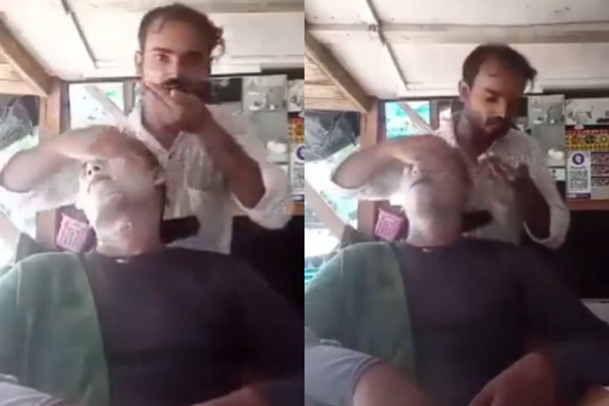 थूक से करता था मसाज, सैलून वाले की घिनौनी करतूत, वीडियो वायरल हुआ तो पुलिस ने की कार्रवाई