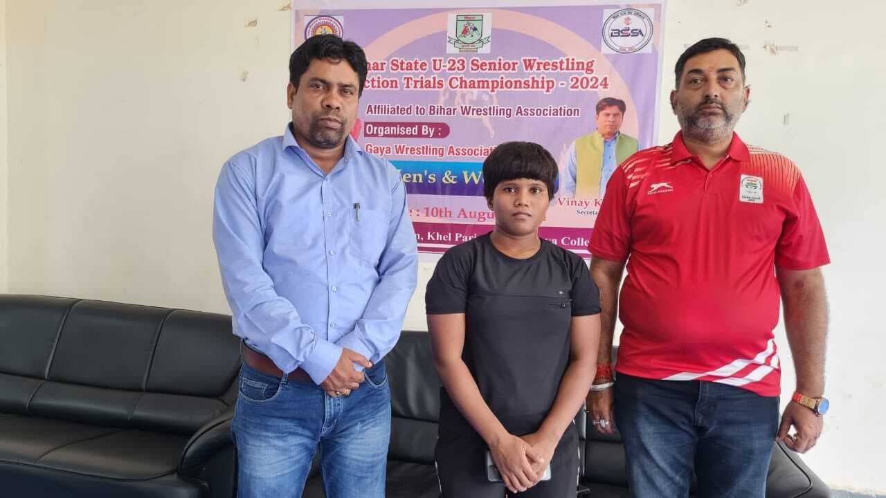 राज्य स्तरीय अंडर – 23 महिला कुश्ती में प्रीति ने पाया गोल्ड मेडल