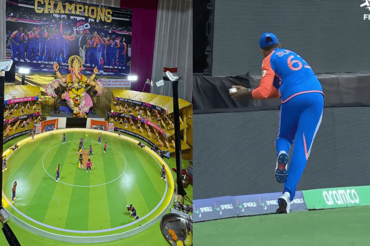 Surya Kumar Yadav Catch: गणपति पंडाल में छाया सूर्या का जादू, T20 वर्ल्ड कप में लपके कैच को बनाया थीम