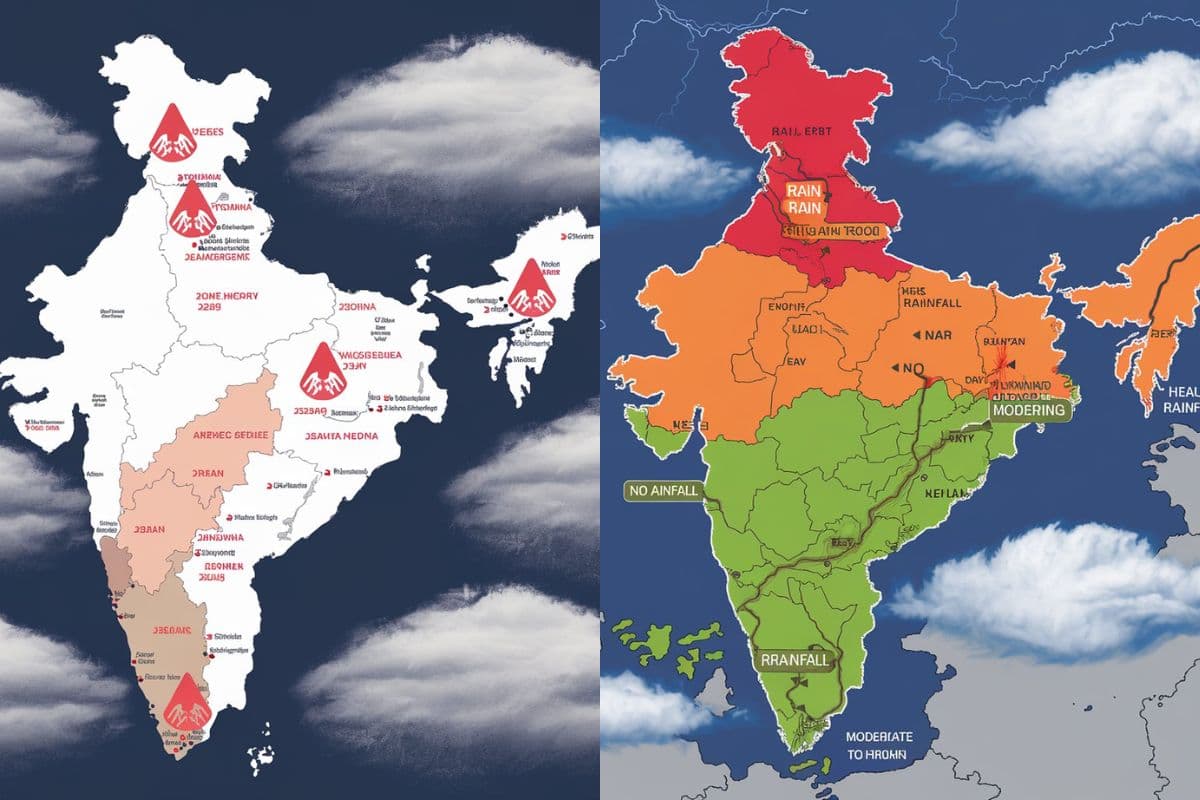 Weather Forecast : यूपी-गुजरात-राजस्थान समेत कई राज्यों में बारिश का अलर्ट, जानें Mausam का हाल