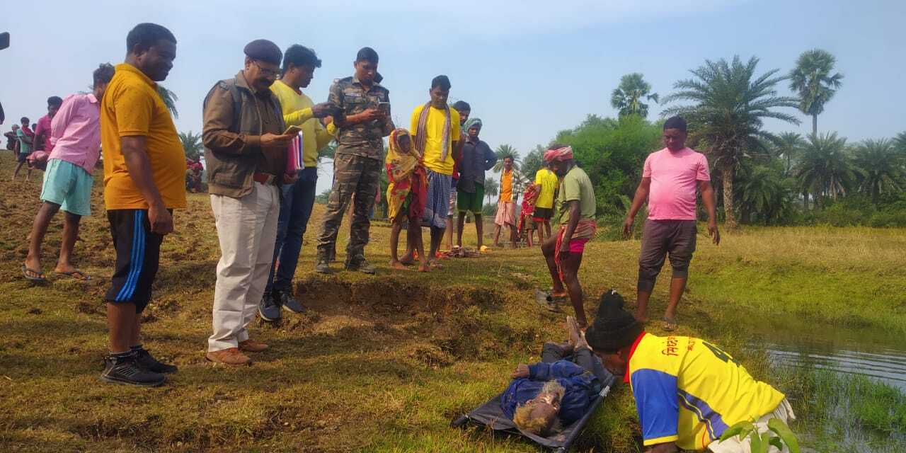 बुजुर्ग व्यक्ति का शव जोरिया से बरामद, पहचान नहीं