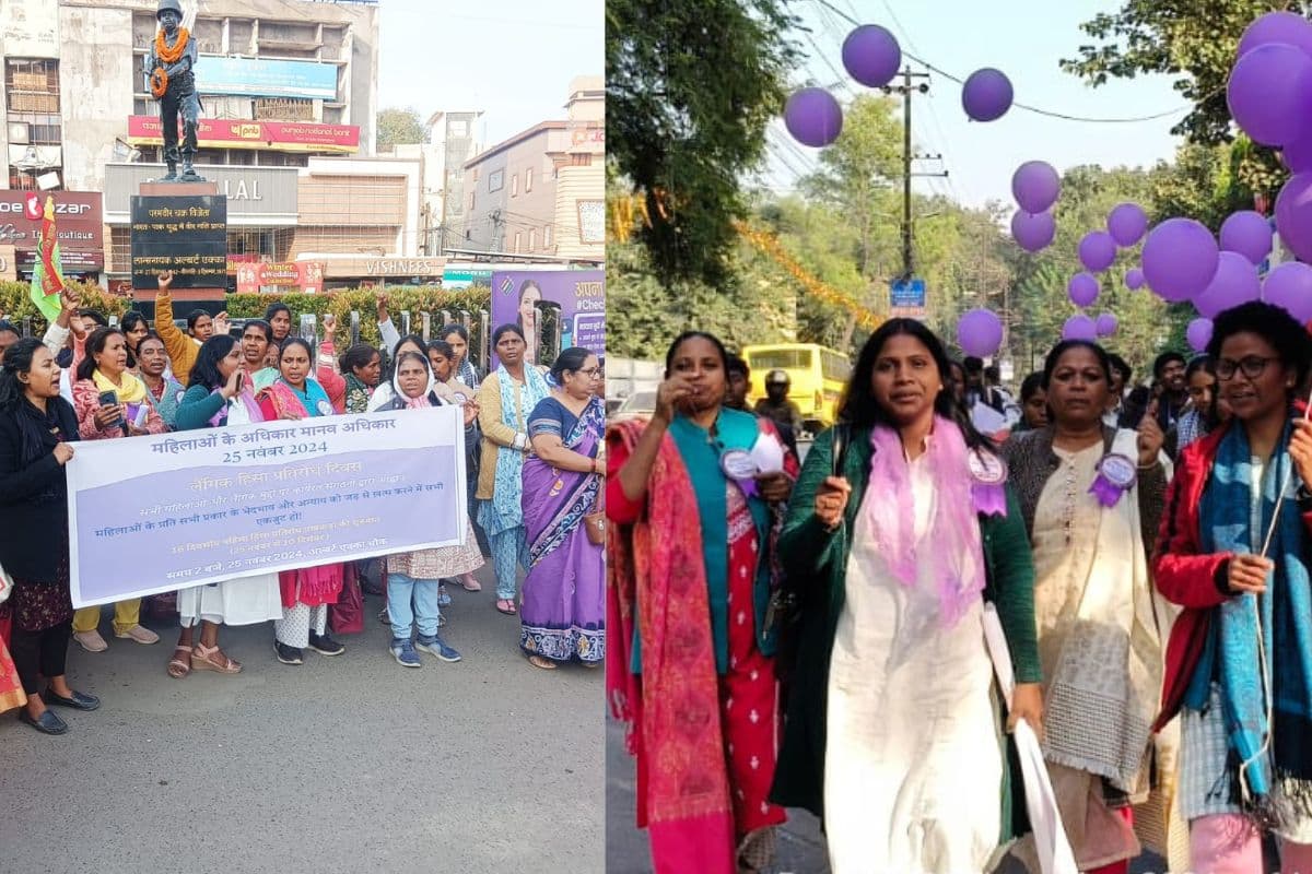 ‘महिला हिंसा पर ब्रेक के लिए तोड़ें चुप्पी’ रांची में महिला हिंसा प्रतिरोध दिवस पर शांति मार्च
