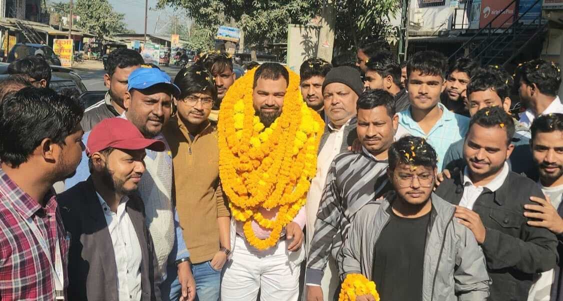 जदयू अल्पसंख्यक प्रकोष्ठ के जिलाध्यक्ष का जोरदार स्वागत
