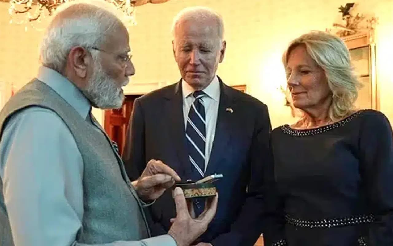 पीएम मोदी ने जो बाइडन की पत्नी को दिया सबसे महंगा तोहफा, यूक्रेन के राजदूत दूसरे नंबर पर