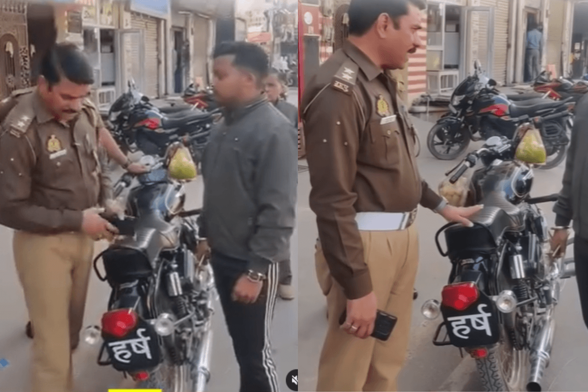 Viral Video: बाइक पर अपना नाम लिखवा घूम रहा था शख्स, पुलिस ने लगाया 32,000 का जुर्माना