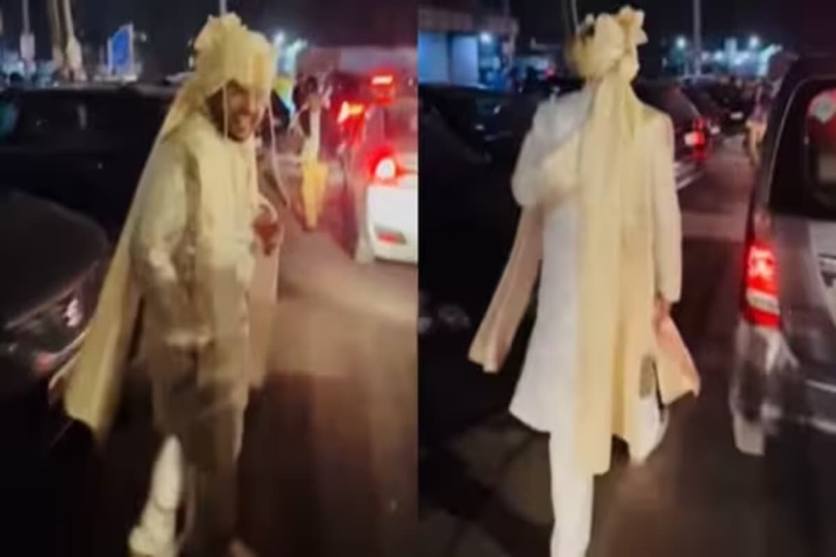 WATCH: दिल्ली की ट्रैफिक में फंसा दूल्हा, अपनी ही बारात का दौड़कर किया पीछा, देखिए Viral Video