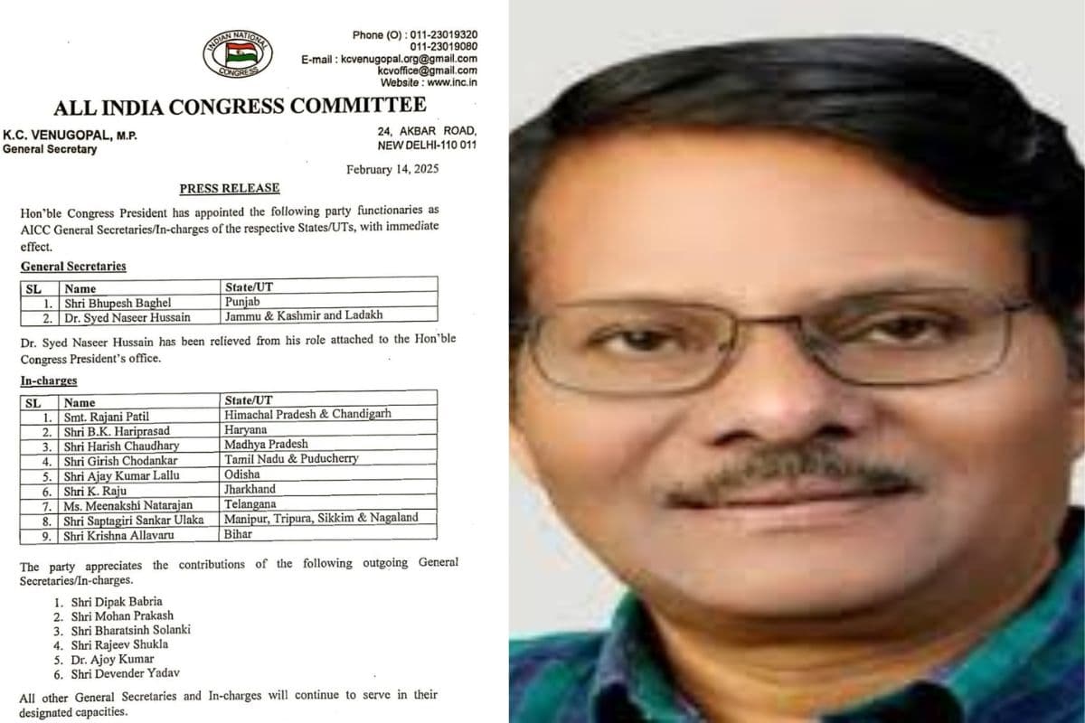 Jharkhand Congress New In Charge: कांग्रेस ने गुलाम अहमद मीर की जगह किन्हें बनाया झारखंड कांग्रेस का नया प्रभारी?
