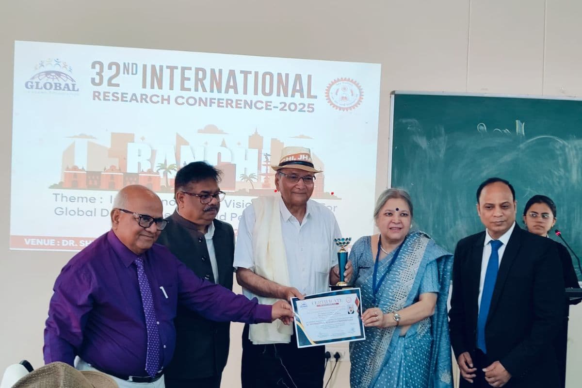 रांची के अंतर्राष्ट्रीय शोध सम्मेलन में डॉ तपन कुमार शांडिल्य बोले- भारत प्राचीन सभ्यताओं का उद्गम स्थल