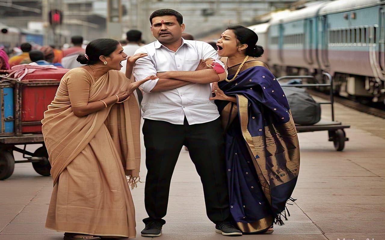 बिहार में सौतन के साथ भाग रहे पति को पकड़ने स्टेशन पहुंची पत्नी, भागलपुर जंक्शन पर दिखा हाईवोल्टेज ड्रामा