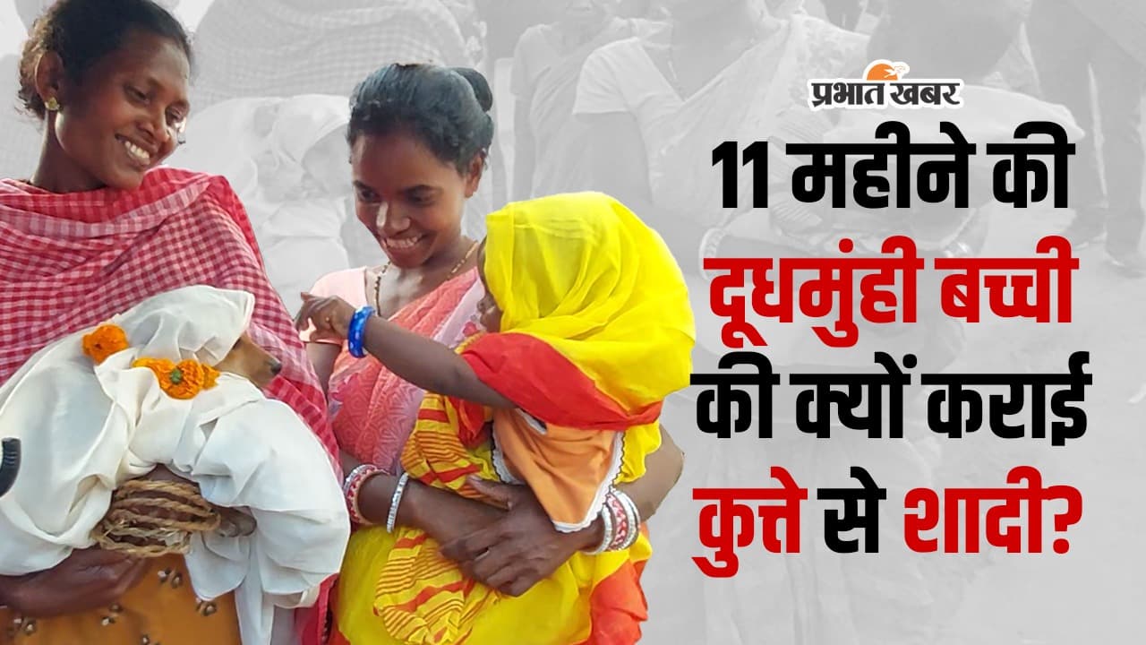 Girl Marriage With Dog Video: कुत्ते संग 11 महीने की बच्ची की शादी, हो जनजाति की अनोखी परंपरा